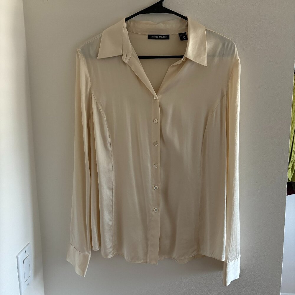 Vintage Valerie Stevens Long Sleeve Silk Blouse